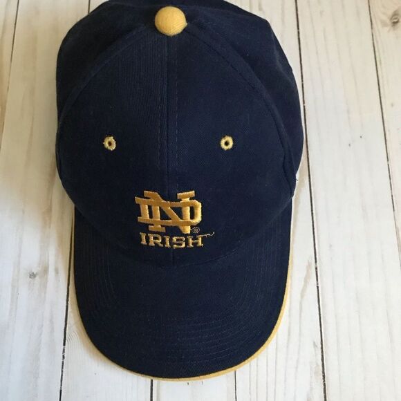 Notre Dame Irish football ball cap hat signatures one size fits most adj. licens - Picture 1 of 7